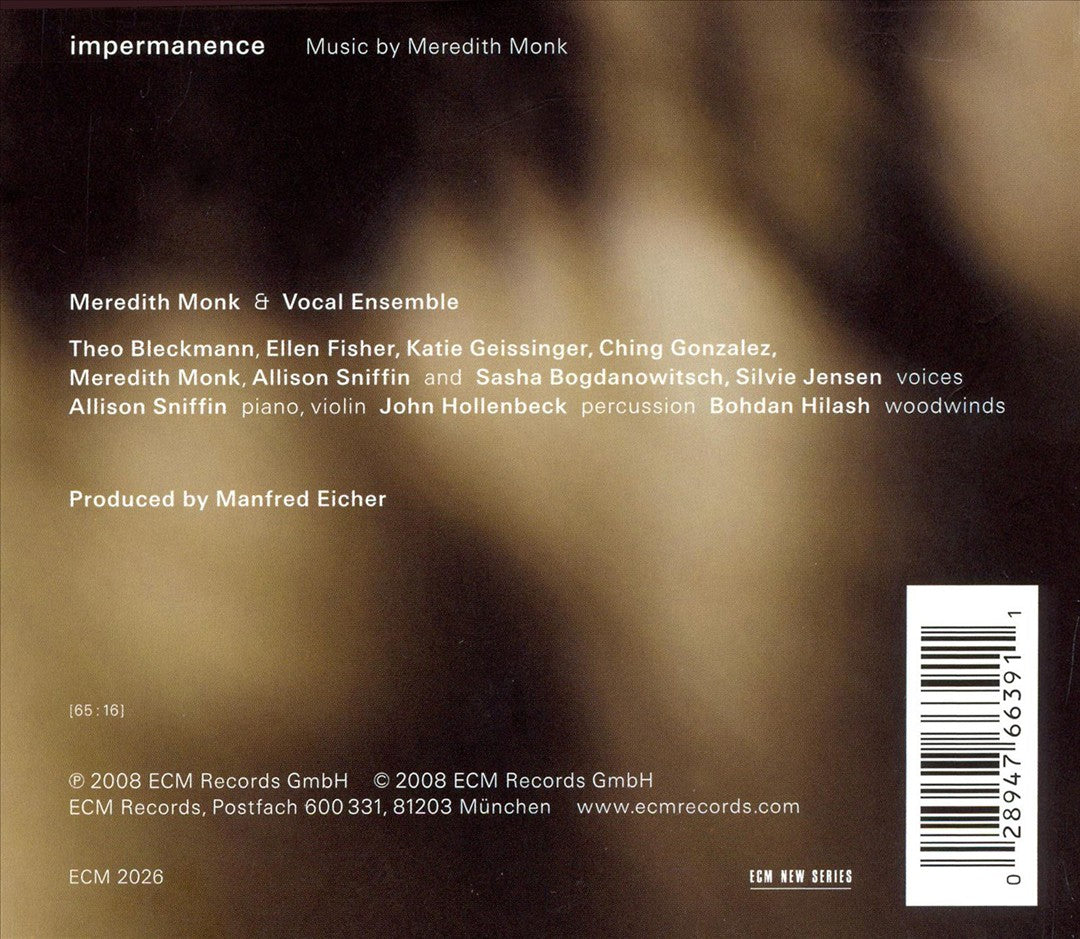 Meredith Monk: Impermanence cover art