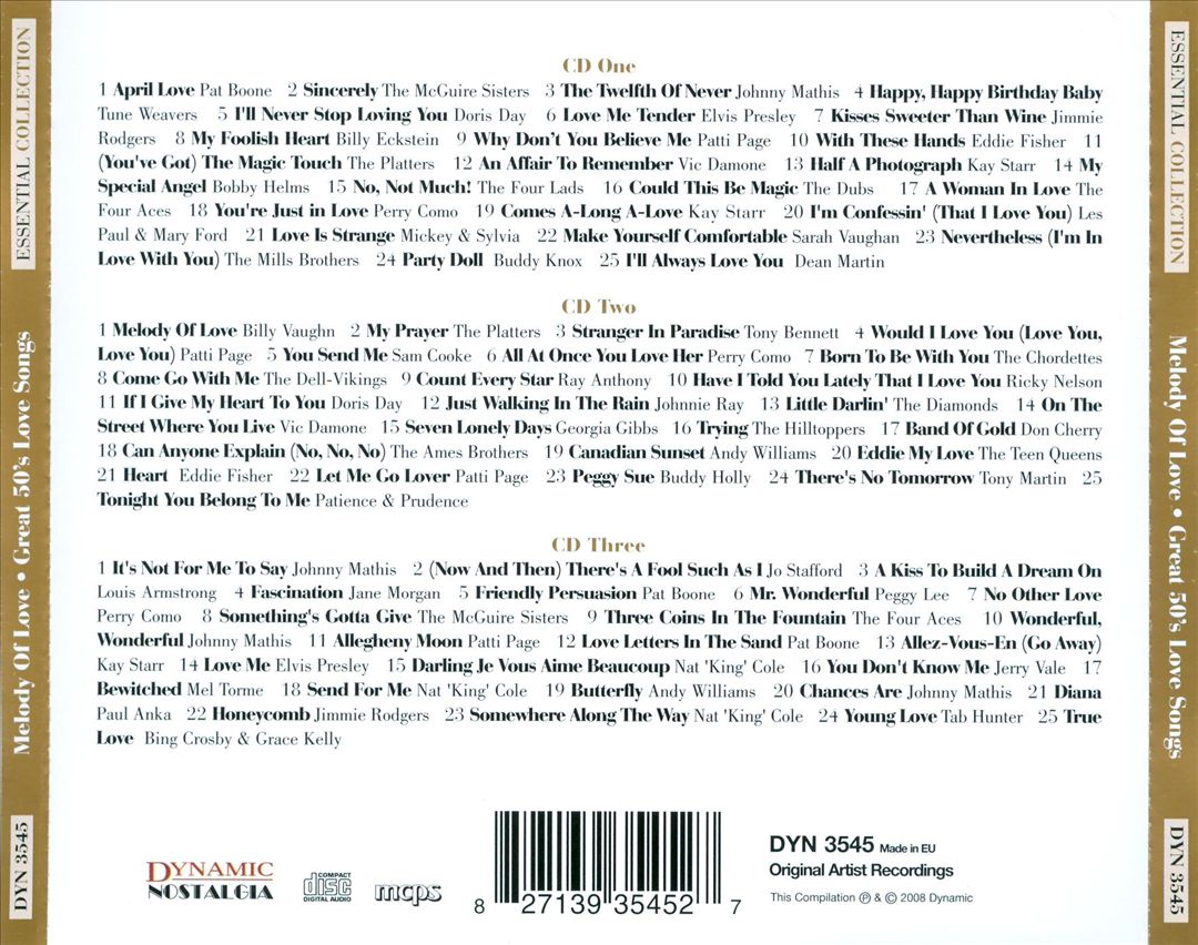 Melody of Love: Great 50's Love Songs cover art