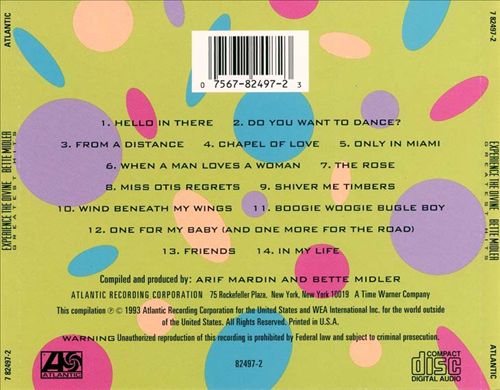 Experience the Divine Bette Midler: Greatest Hits cover art