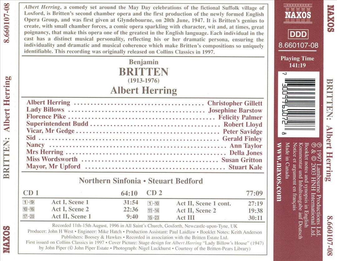 Britten: Albert Herring cover art