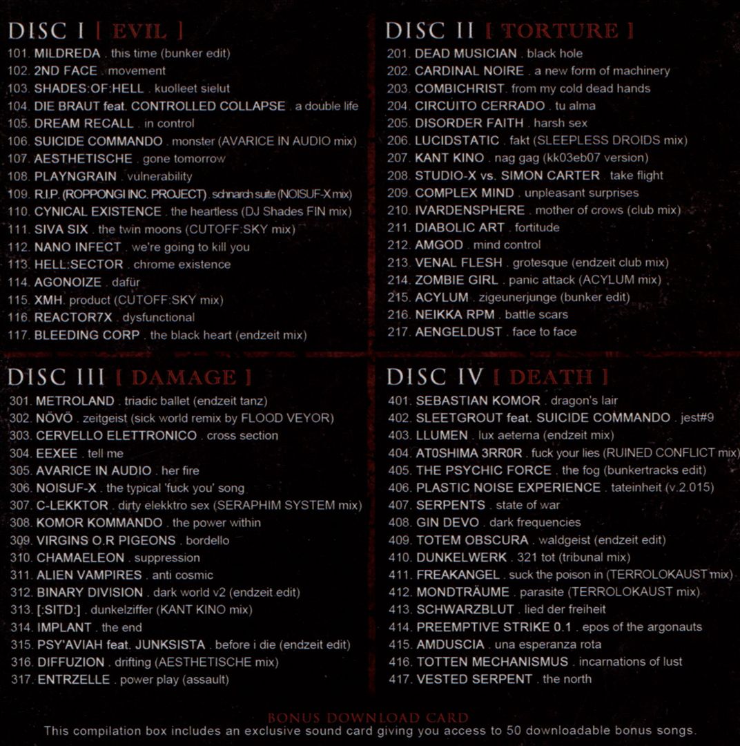 Endzeit Bunkertracks, Act VII cover art