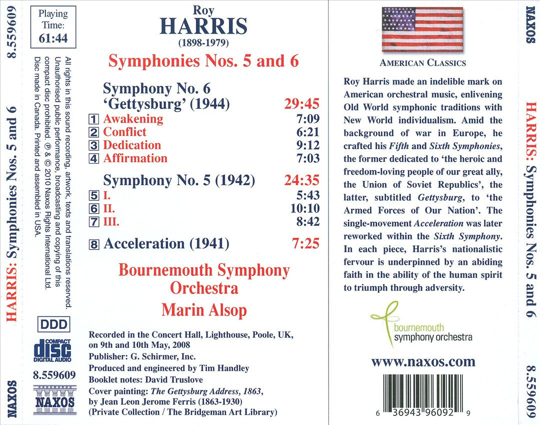 Roy Harris: Symphonies Nos. 5 and 6 cover art