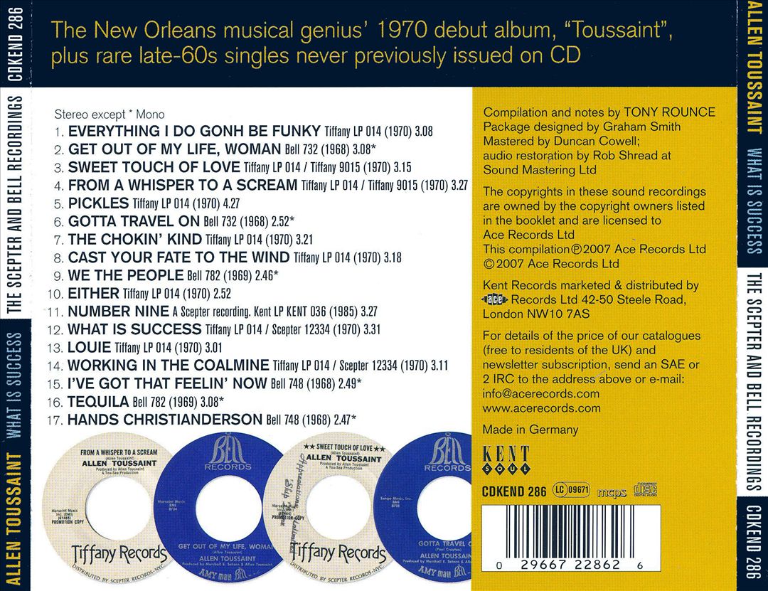 What Is Success: The Sceptor And Bell Recordings cover art