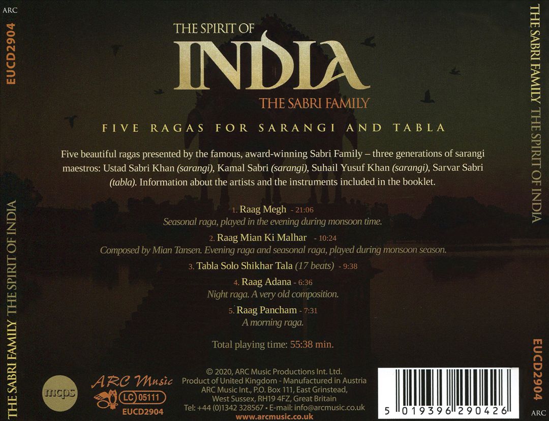 Spirit of India: Five Ragas For Sarangi And Tabla cover art