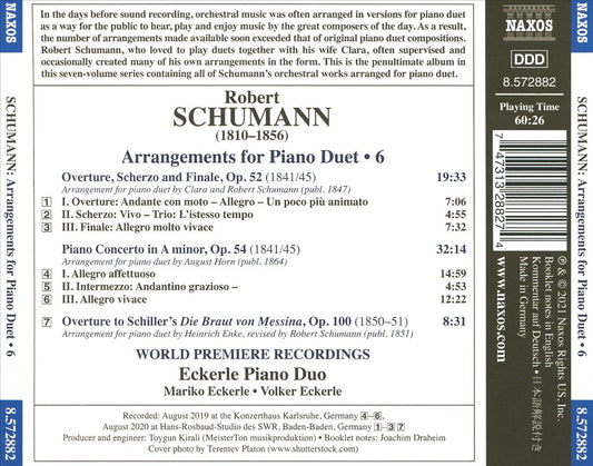 Schumann: Arrangements for Piano Duet, Vol. 6 cover art
