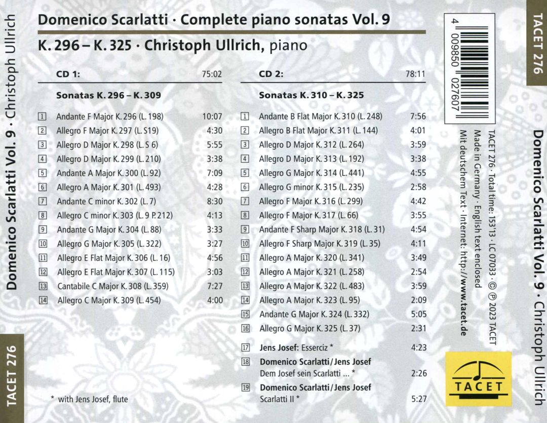 Domenico Scarlatti: Complete Piano Sonatas, Vol. 9 - Sonatas K.296-K.325 cover art