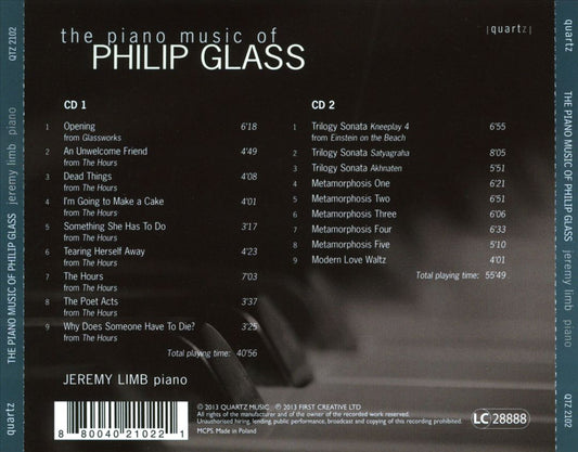 Piano Music of Philip Glass cover art