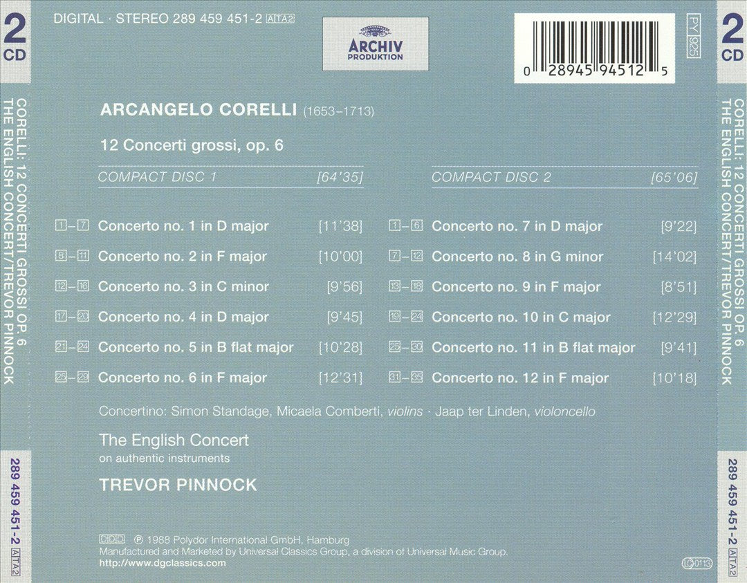 Corelli: 12 Concerti Grossi, Op. 6 cover art