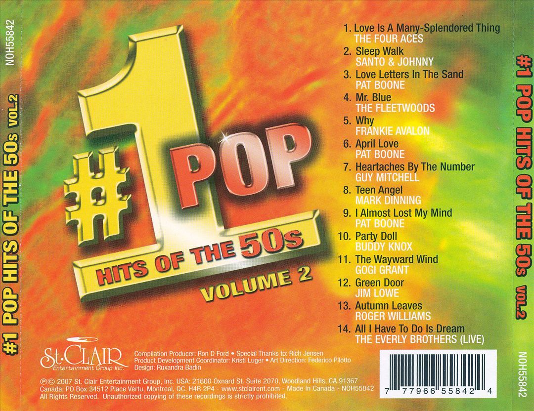 Number 1 Pop Hits of the 50s, Vol. 2 cover art