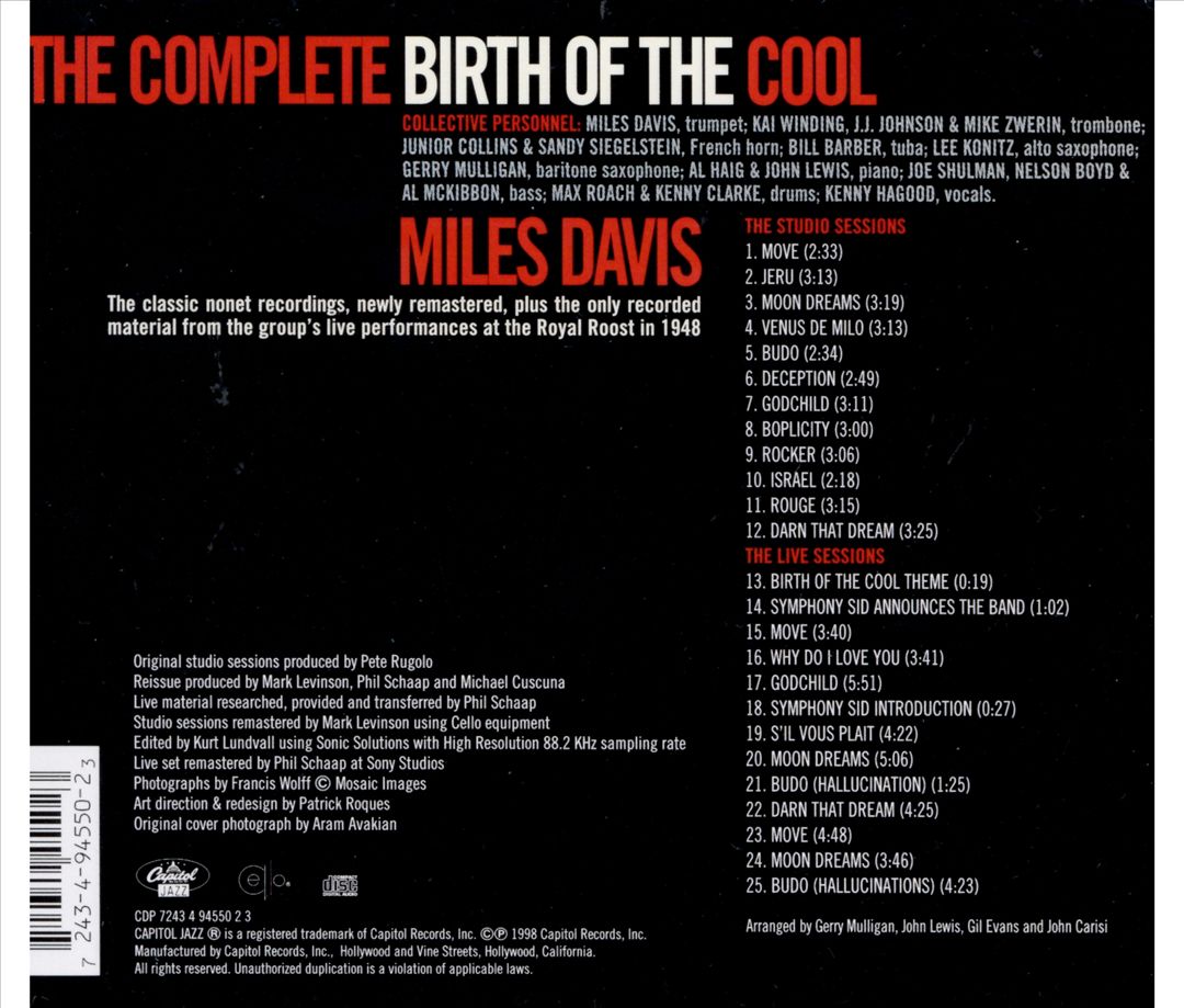 Complete Birth of the Cool [Blue Note] cover art