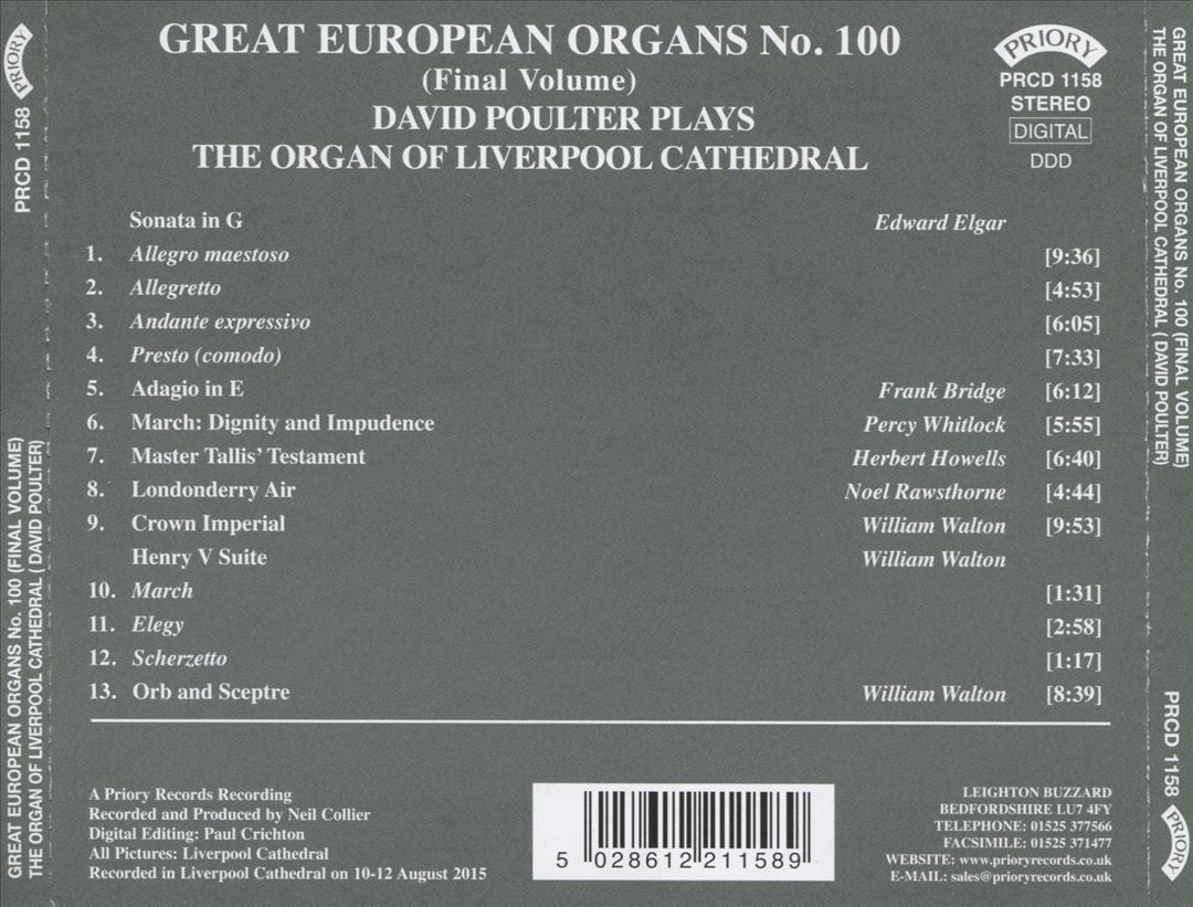 Great European Organs No. 100 (Final Volume): The Organ of Liverpool Cathedral cover art