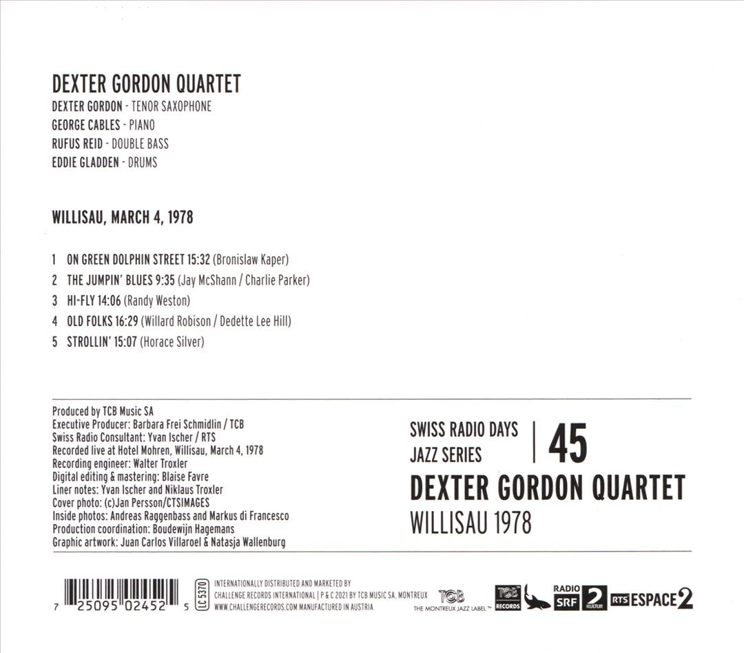 Swiss Radio Days Jazz Series Vol. 45: Dexter Gordon Quartet, Willisau 1978 cover art