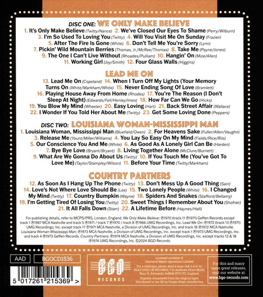 We Only Make Believe / Lead Me On/Louisiana Woman-Mississippi Man/Country Partners cover art