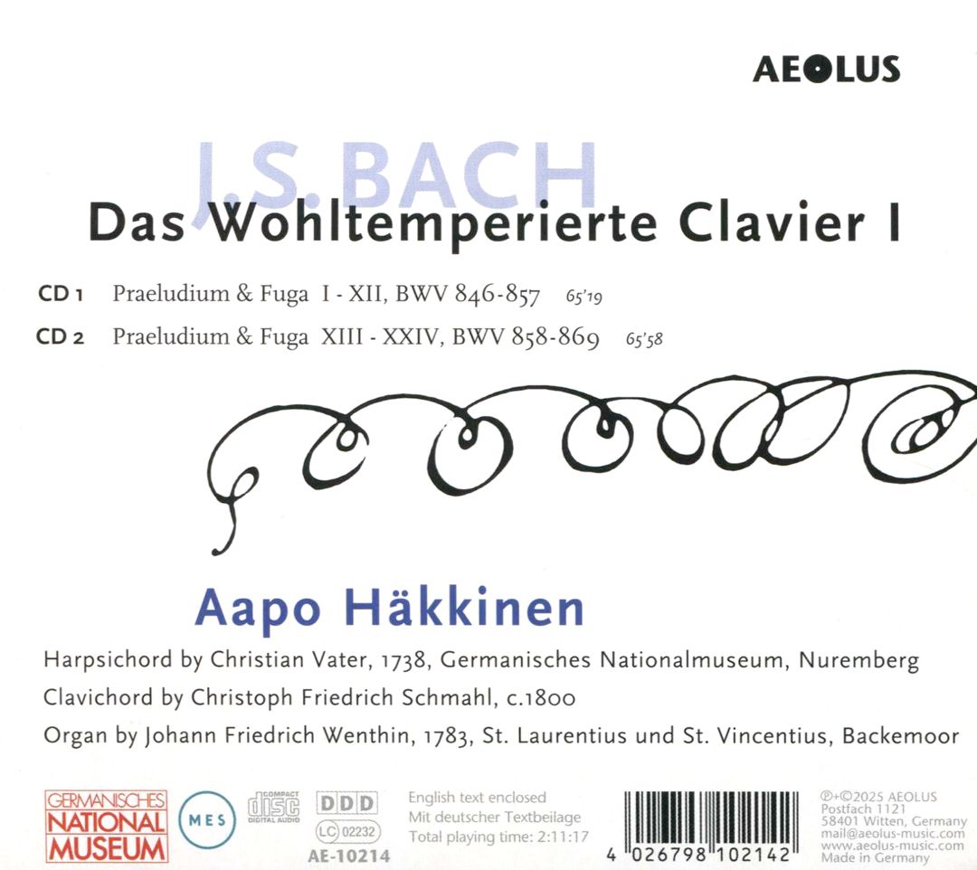 Bach: Das Wohltemperierte Clavier I cover art