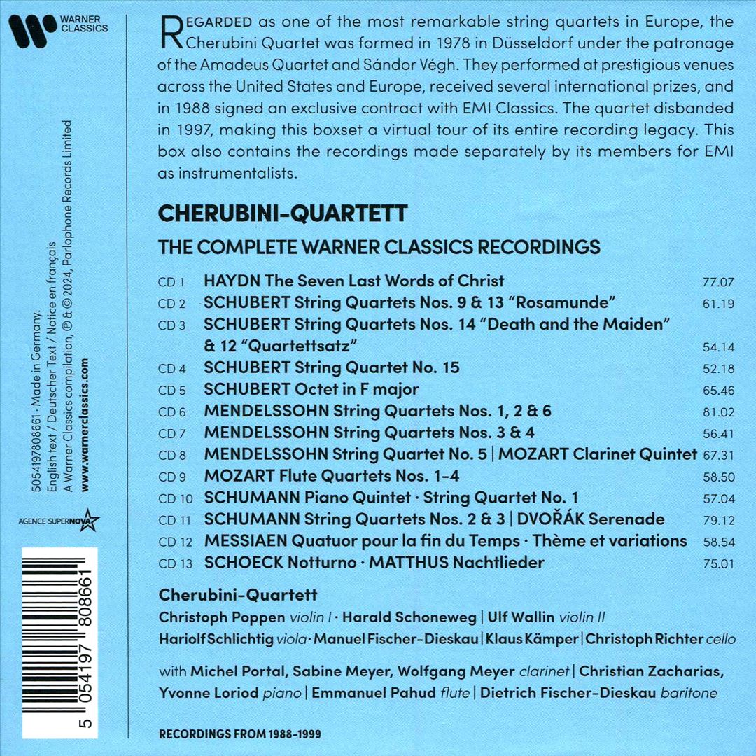 Cherubini Quartett: The Complete Warner Classics Recordings cover art