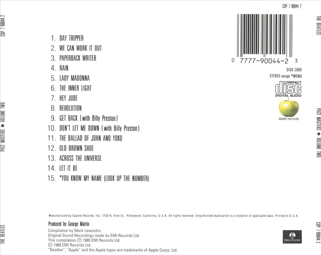 Past Masters, Vol. 2 cover art