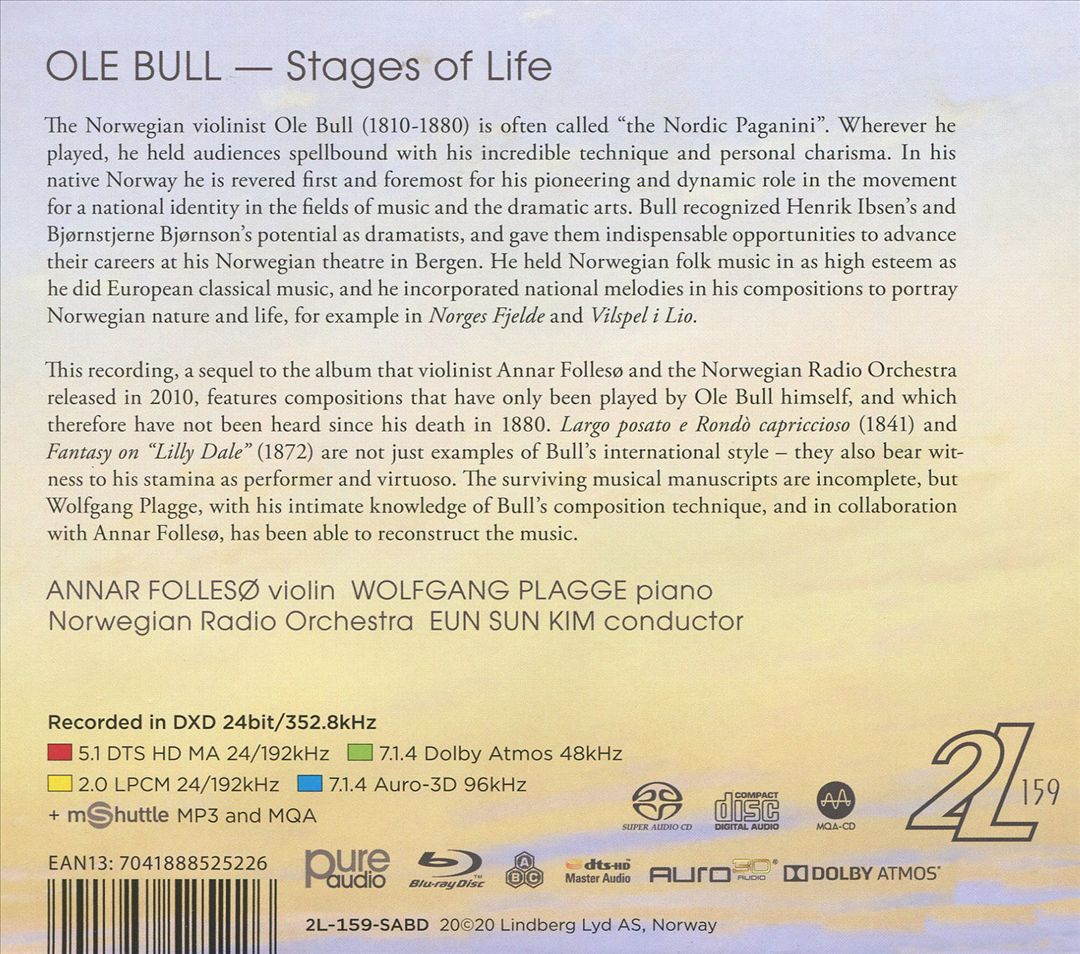 Ole Bull: Stages of Life [CD & Blu-ray Audio] cover art