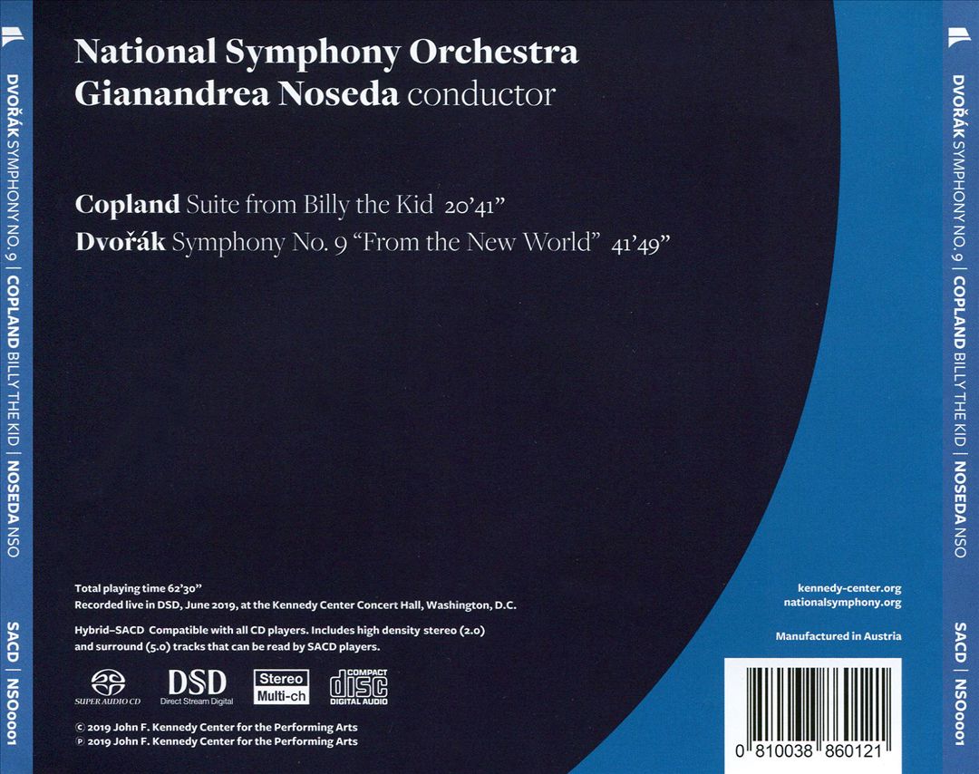 Dvorák: Symphony No. 9 "From the New World"; Copland: Billy the Kid cover art