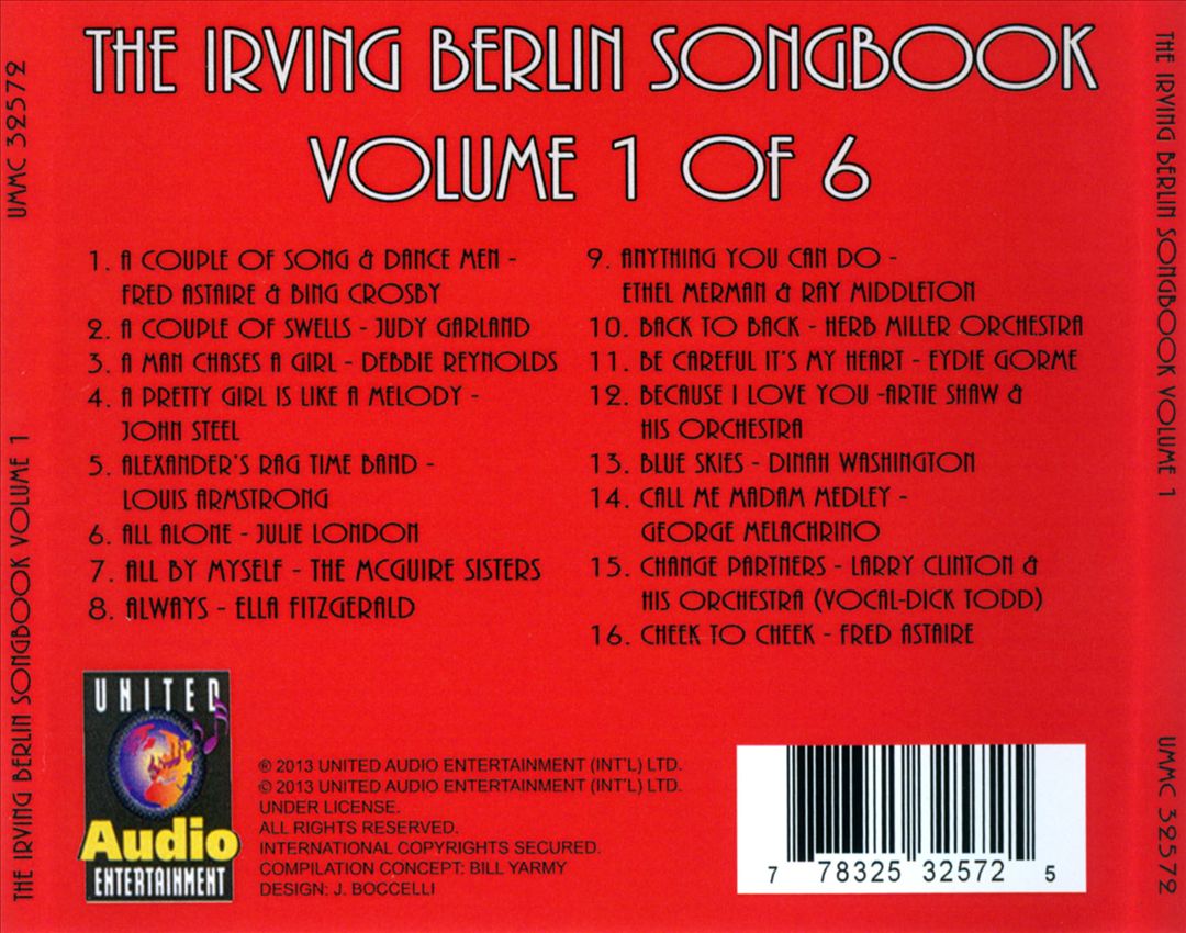 Irving Berlin Songbook, Vol. 1 cover art