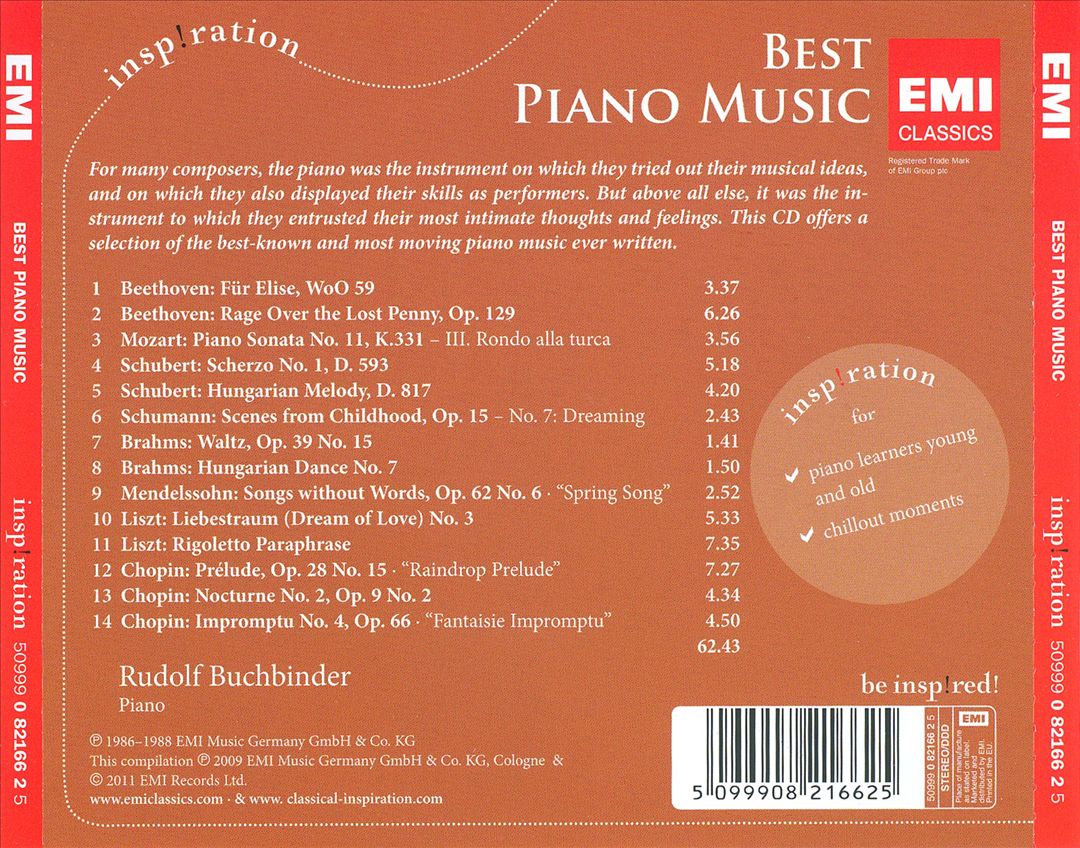 Best Piano music cover art