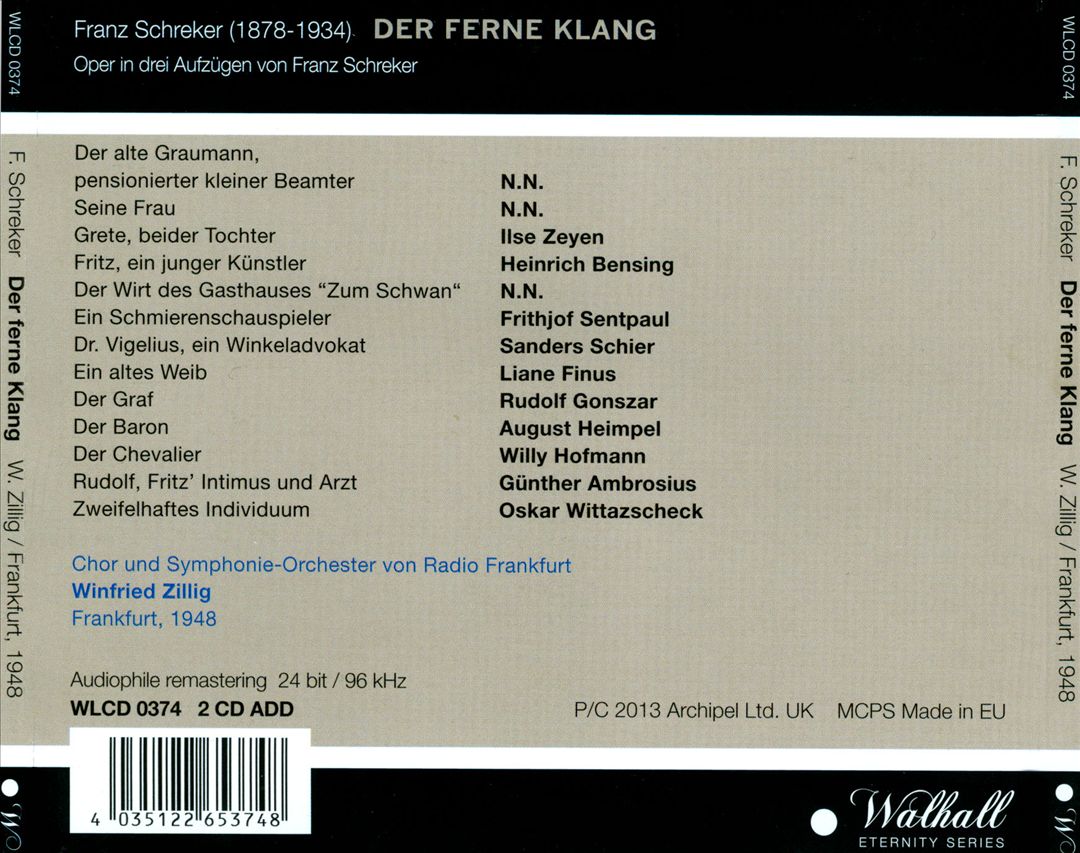 Franz Schreker: Die Ferne Klang cover art
