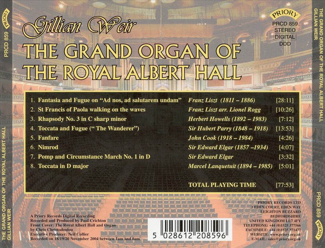Grand Organ of the Royal Albert Hall cover art