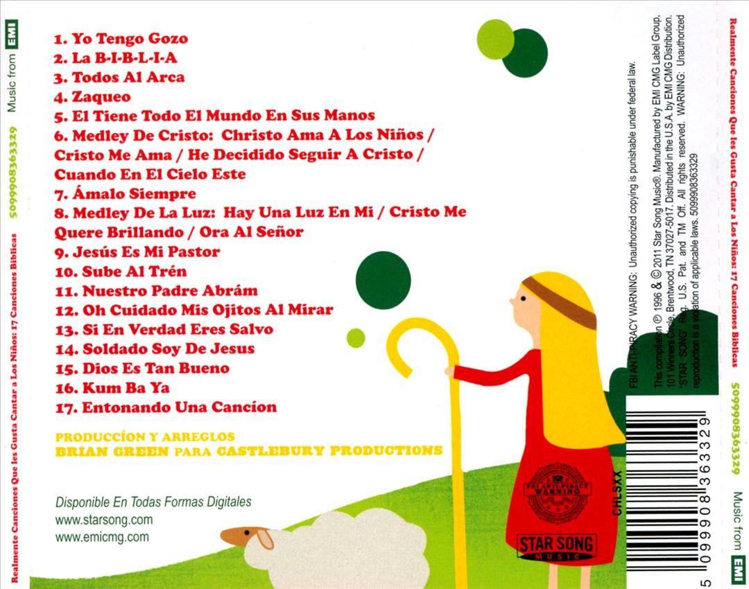Realmente Canciones Que Les Gusta Cantar a Los Ninos: 17 Canciones Biblicas cover art