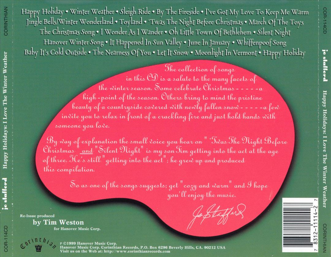 Happy Holidays: I Love the Winter Weather cover art