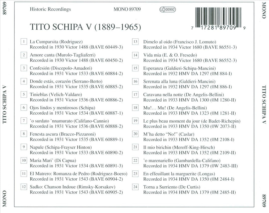 Lebendige Vergangenheit: Tito Schipa, Vol. 5 cover art
