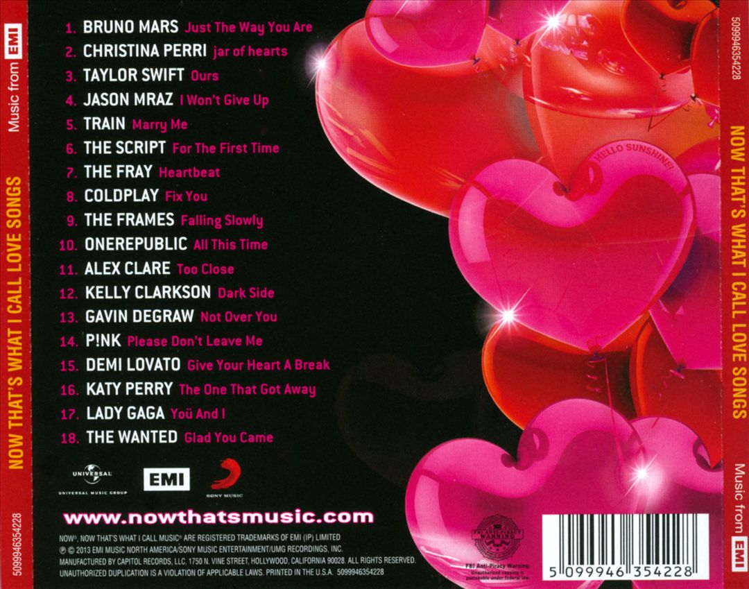 Now That's What I Call Love Songs cover art