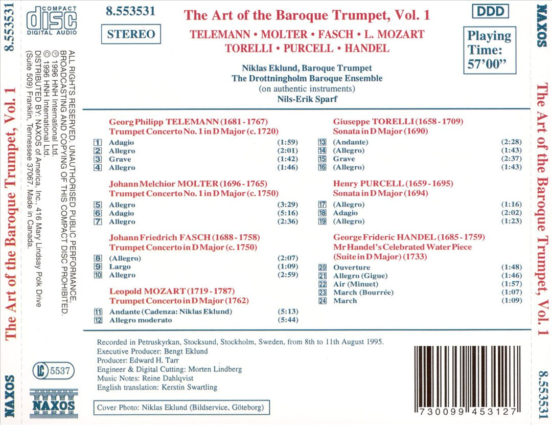 Art of the Baroque Trumpet, Vol. 1 cover art