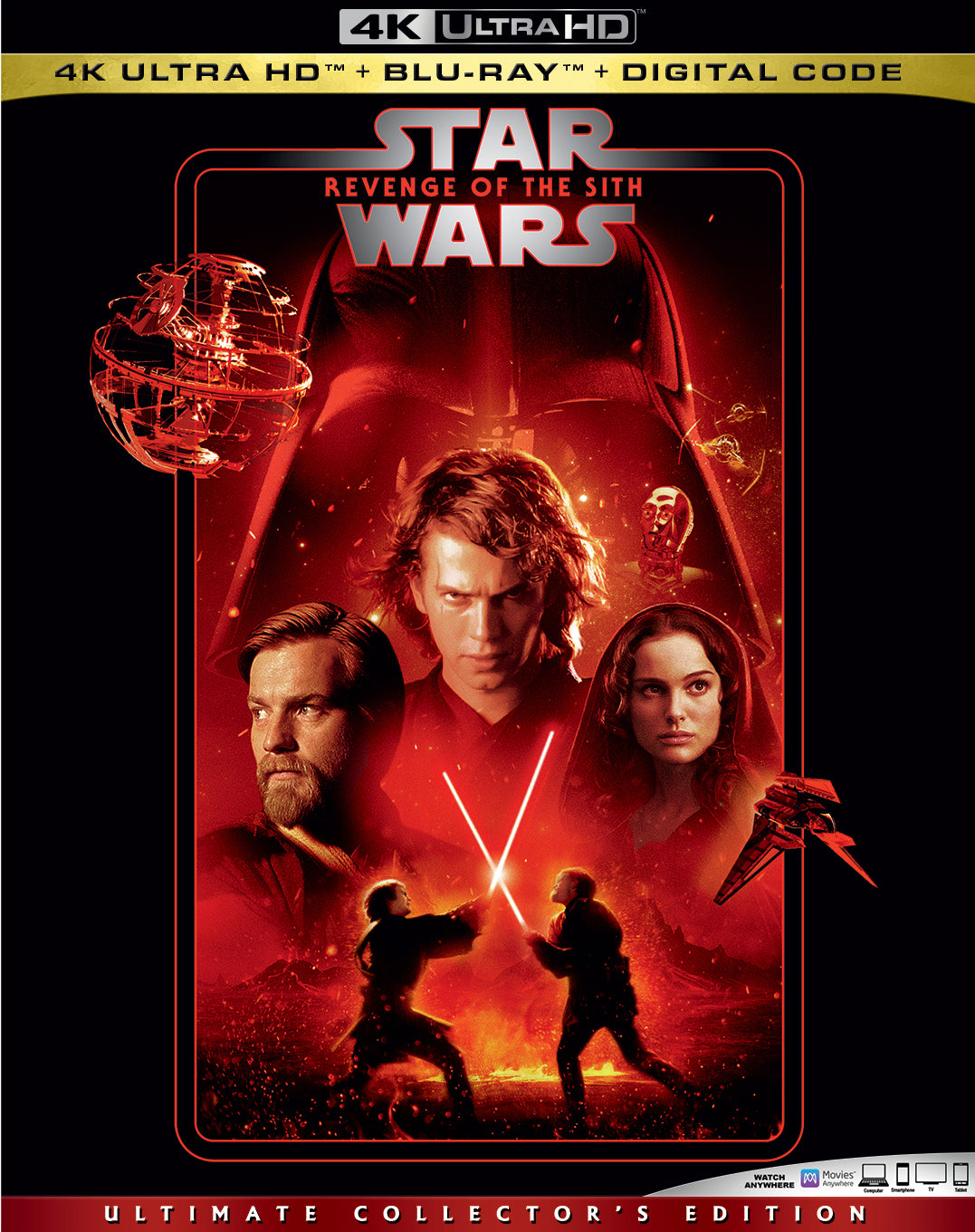 Star Wars: Revenge of the Sith [Includes Digital Copy] [4K Ultra HD Blu-ray/Blu-ray] cover art
