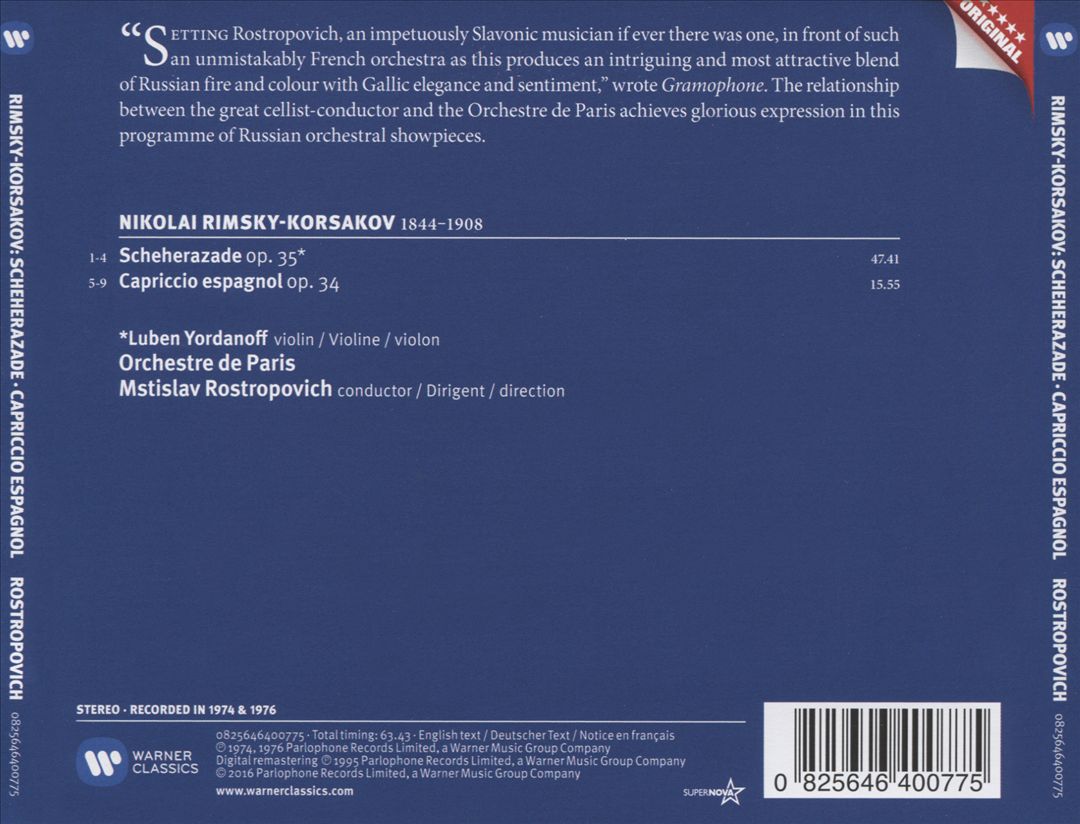 Rimsky-Korsakov: Scheherazade; Capriccio espagnol cover art