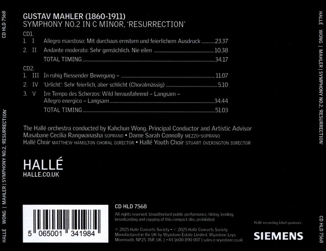 Gustav Mahler: Symphony No. 2, Resurrection cover art