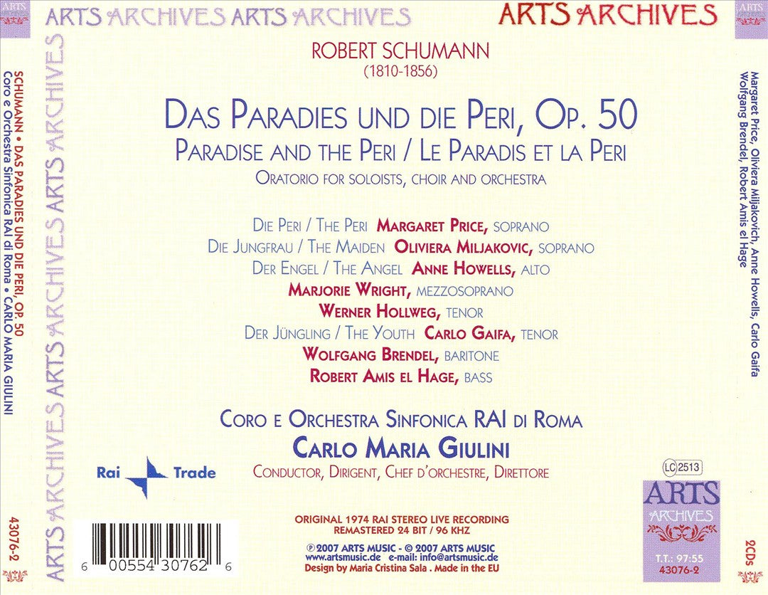 Schumann: Das Paradies und Die Peri cover art