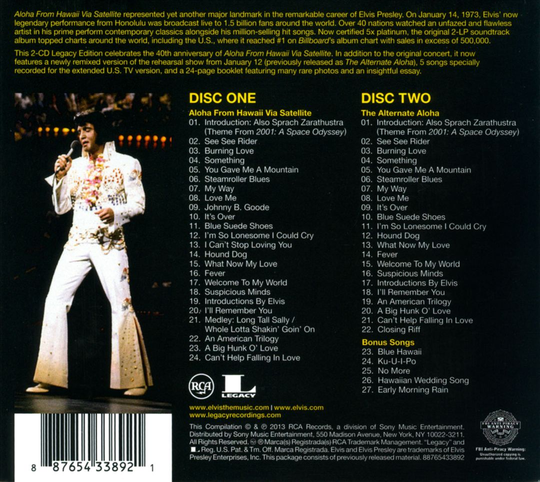 Aloha from Hawaii via Satellite [Legacy Edition] cover art