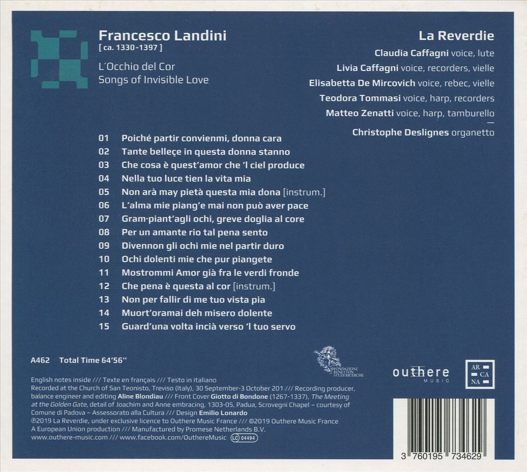 Francesco Landini: L'Occhio del Cor cover art