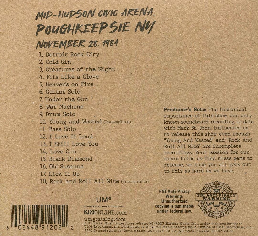 Off the Soundboard: Mid-Hudson Civic Arena, Poughkeepsie, NY, November 28, 1984 cover art