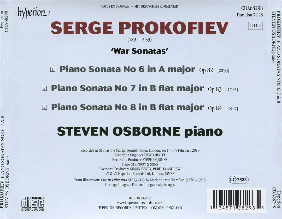 Prokofiev: Piano Sonatas Nos. 6, 7 & 8 cover art