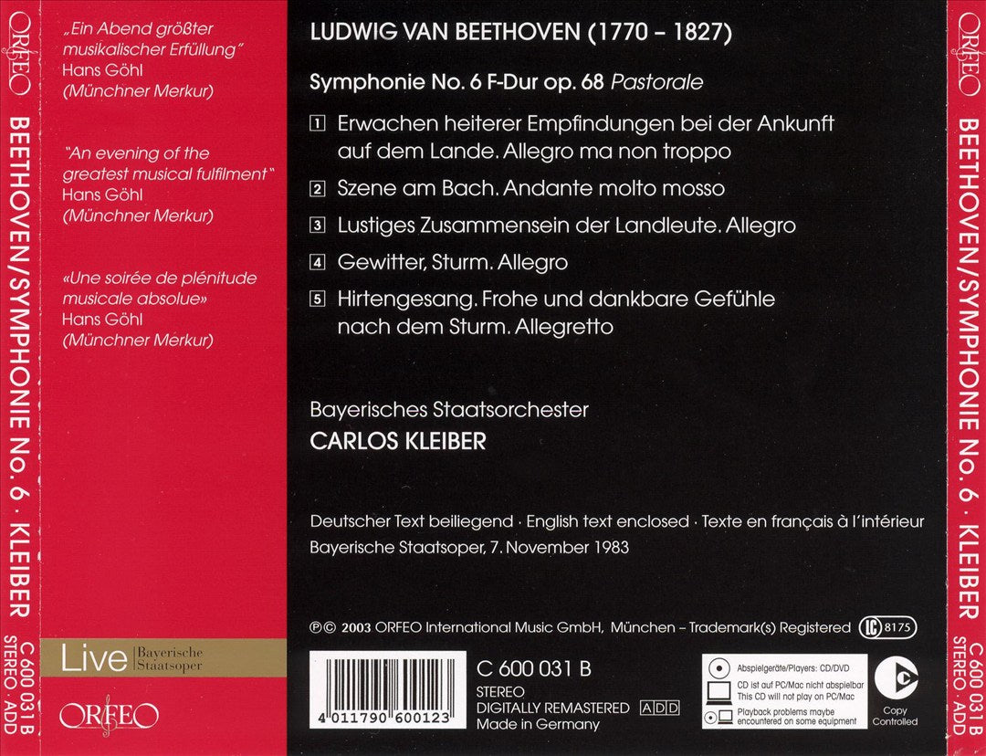Beethoven: Symphonie No. 6 cover art