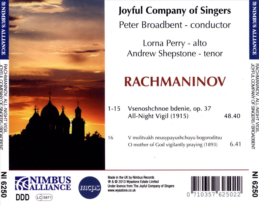 Rachmaninov: All Night Vigil, Op. 37 cover art