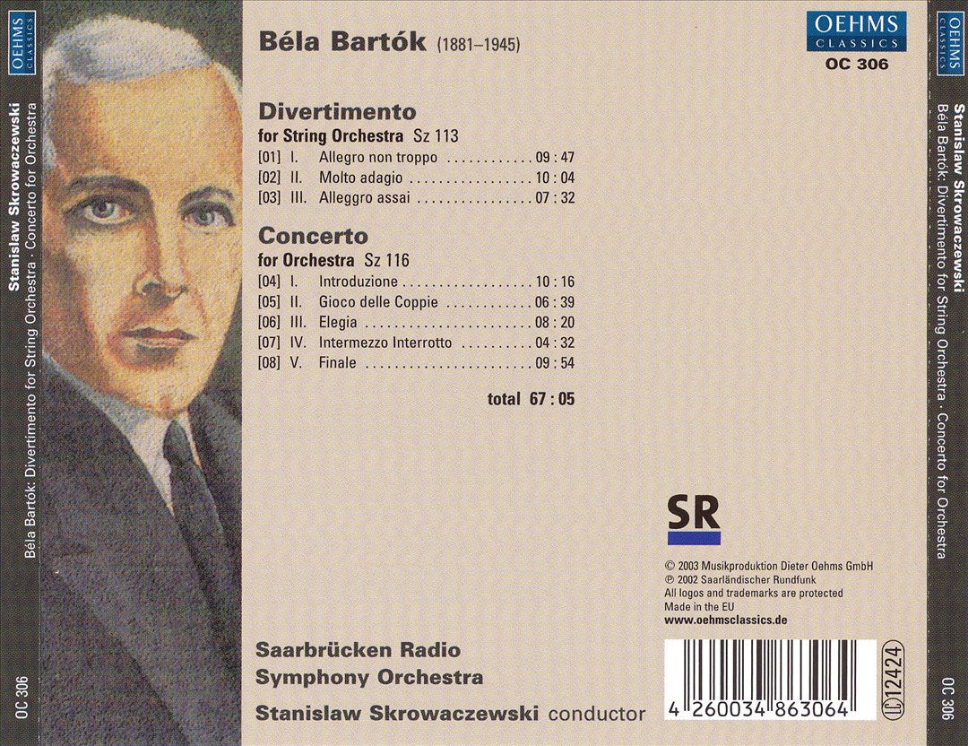 Bartók: Concerto for Orchestra; Divertimento for String Orchestra cover art