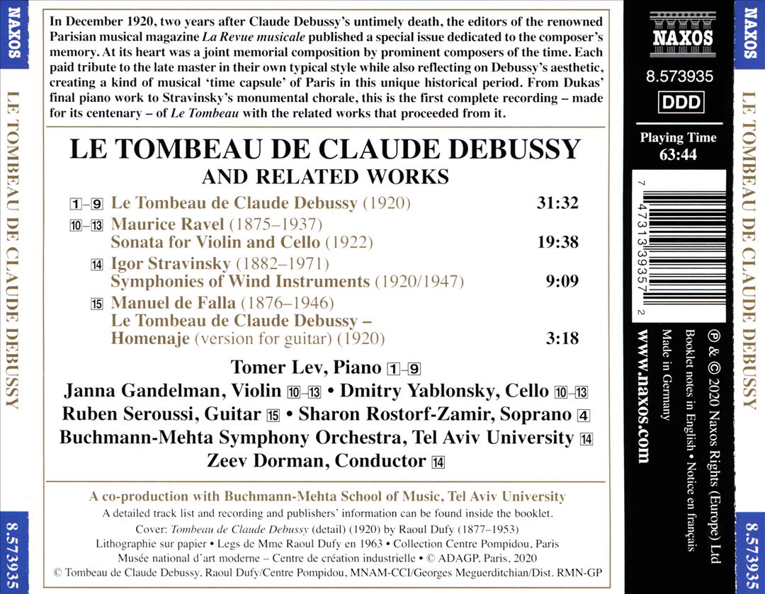 Tombeau de Claude Debussy cover art