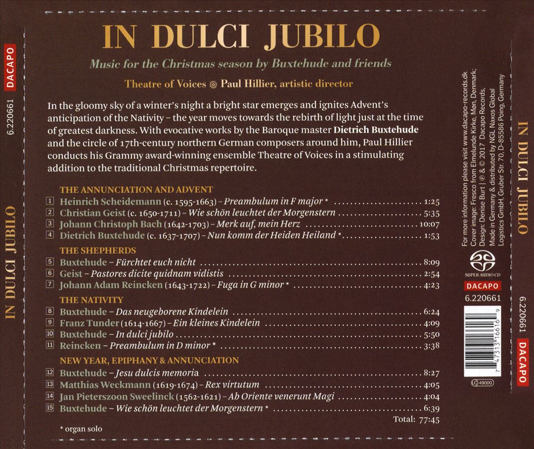 In Dulci Jubilo: Music for the Christmas Season by Buxtehude and Friends cover art