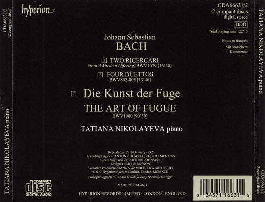 Bach: Die Kunst der Fugue cover art