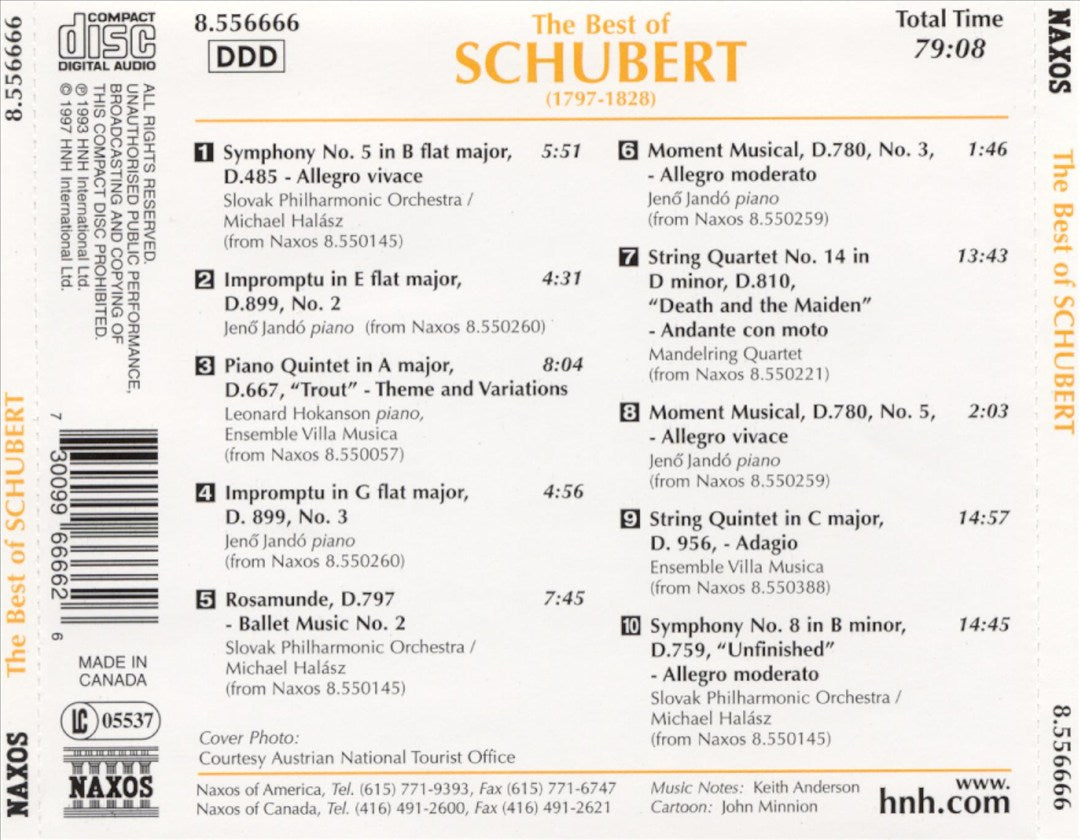Best of Schubert cover art