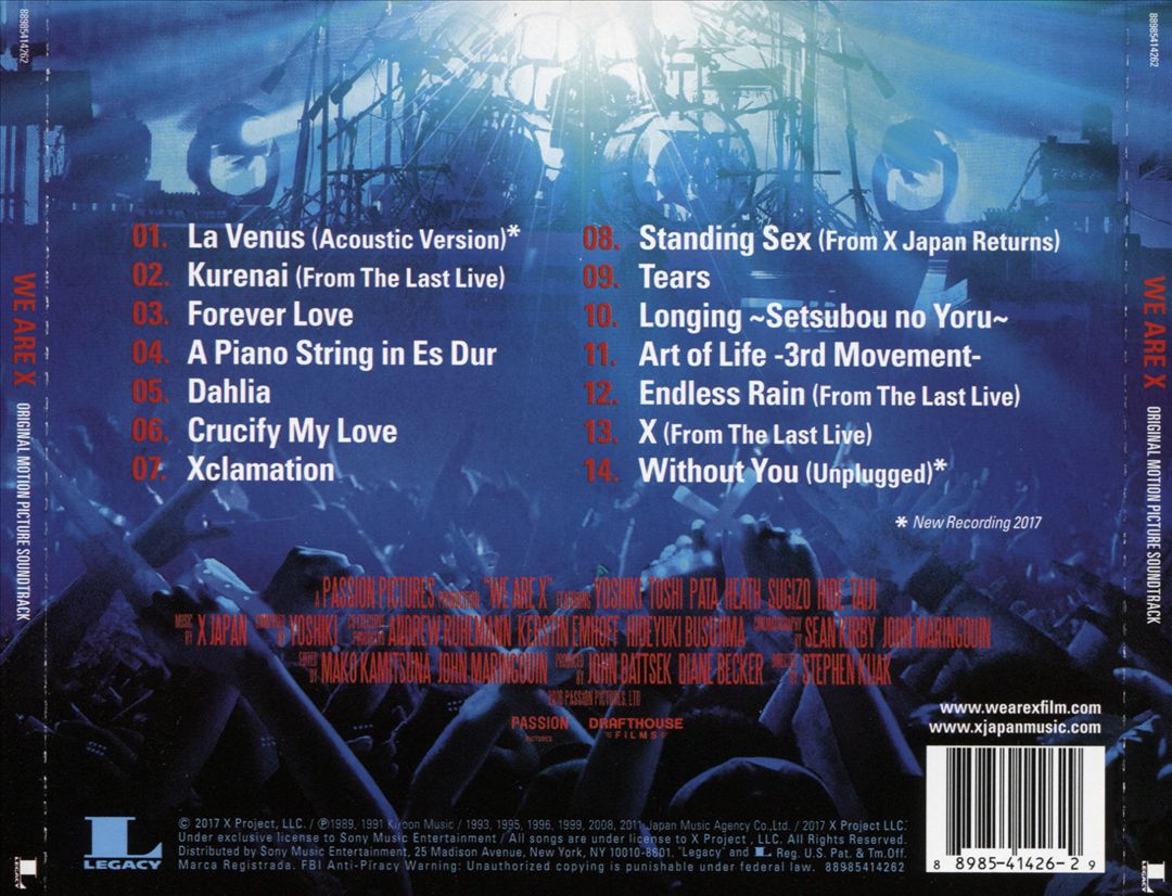 We Are X [Original Motion Picture Soundtrack] cover art