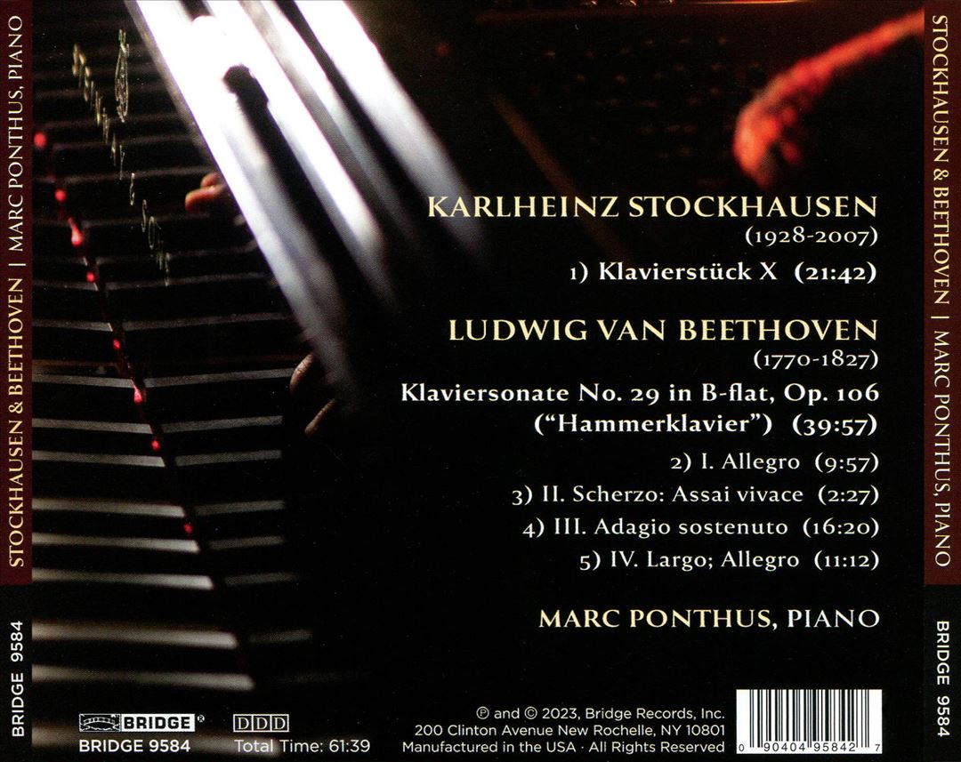 Beethoven: Hammerklavier Sonata opus 106; Stockhausen: Klavierstück X cover art