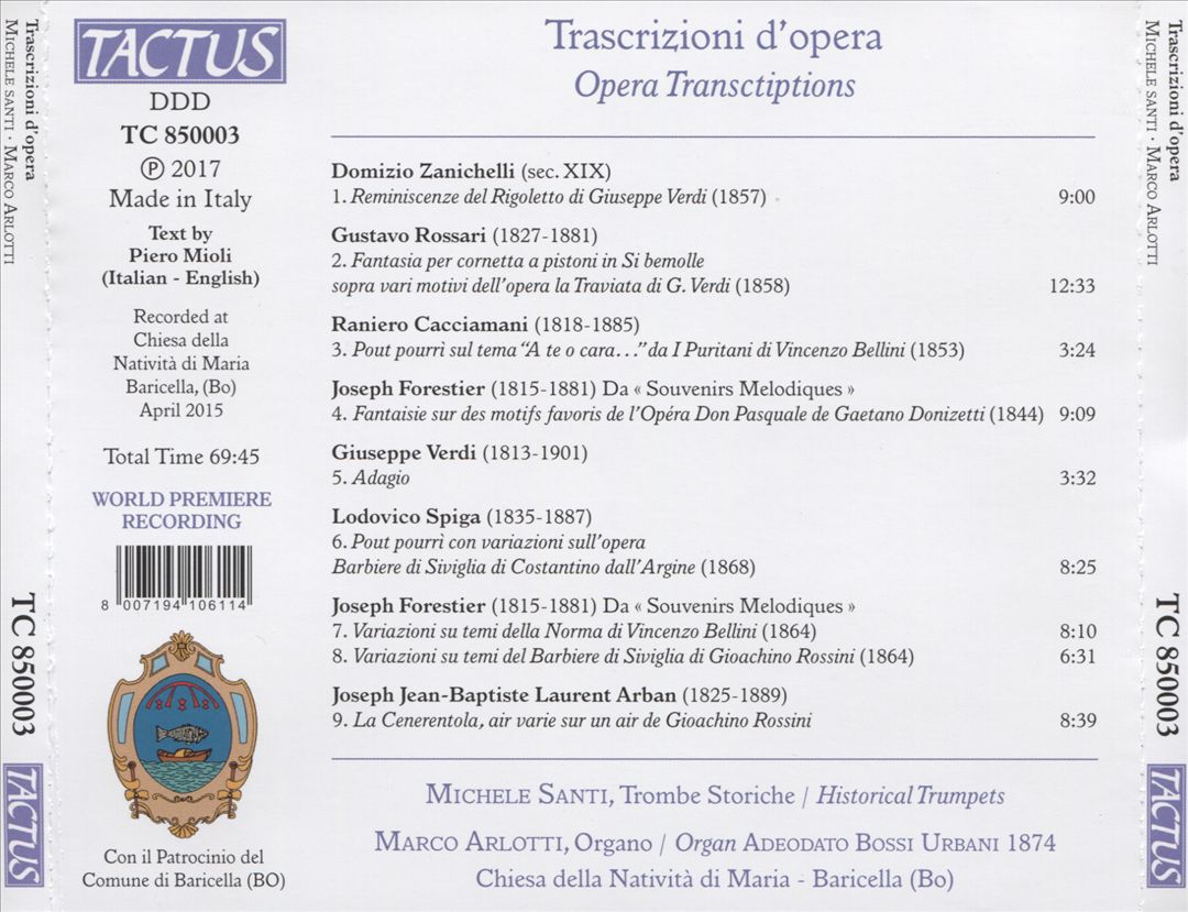 Trascrizioni d'opera cover art
