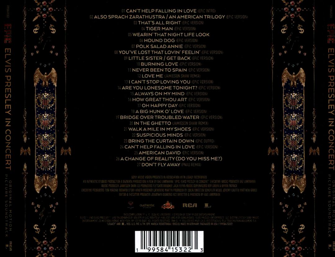 EPiC: Elvis Presley in Concert [Original Motion Picture Soundtrack] cover art